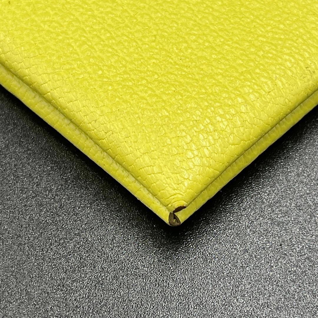 HERMES エルメス カルヴィ イエロー系 名刺入れ　カードケース フランス製