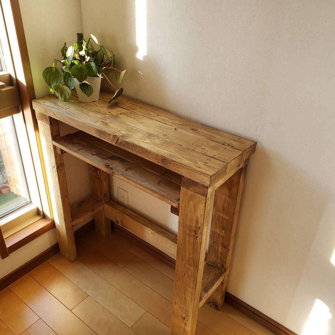 80×27棚つきカウンターテーブル　ジャコビーン　ハイテーブル