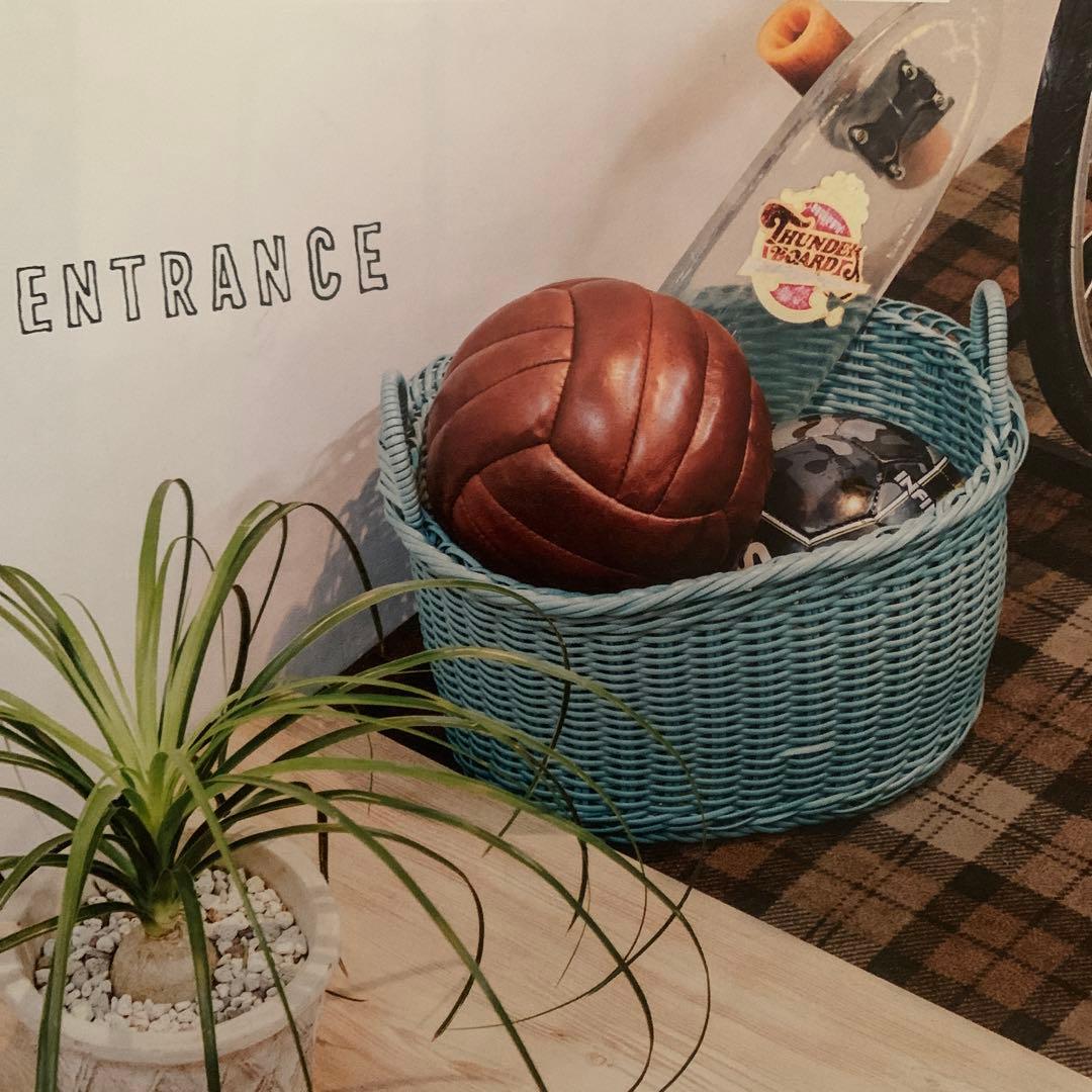 フェリシモ バスケット カゴ 3個セット ブルー