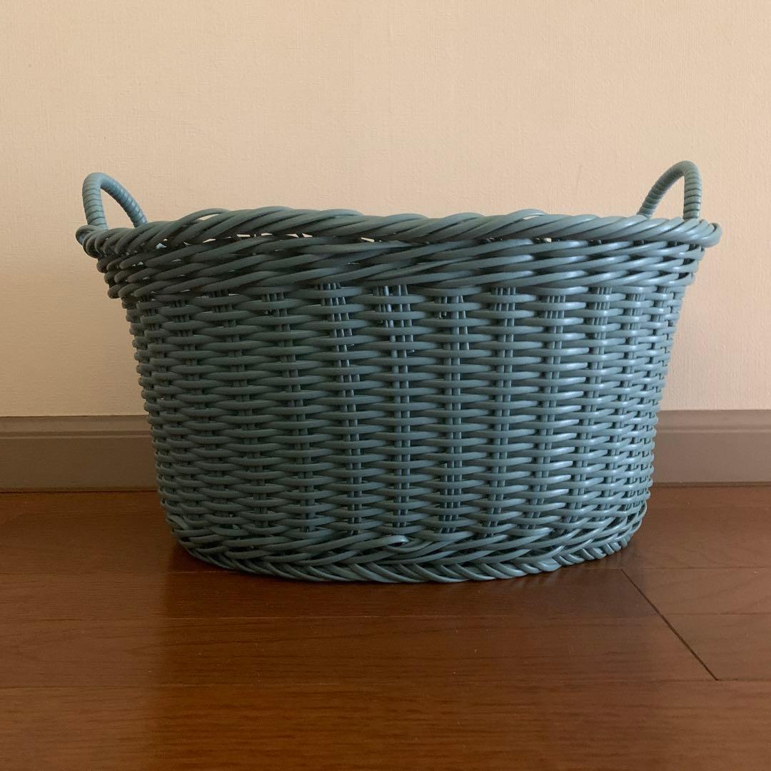 フェリシモ バスケット カゴ 3個セット ブルー