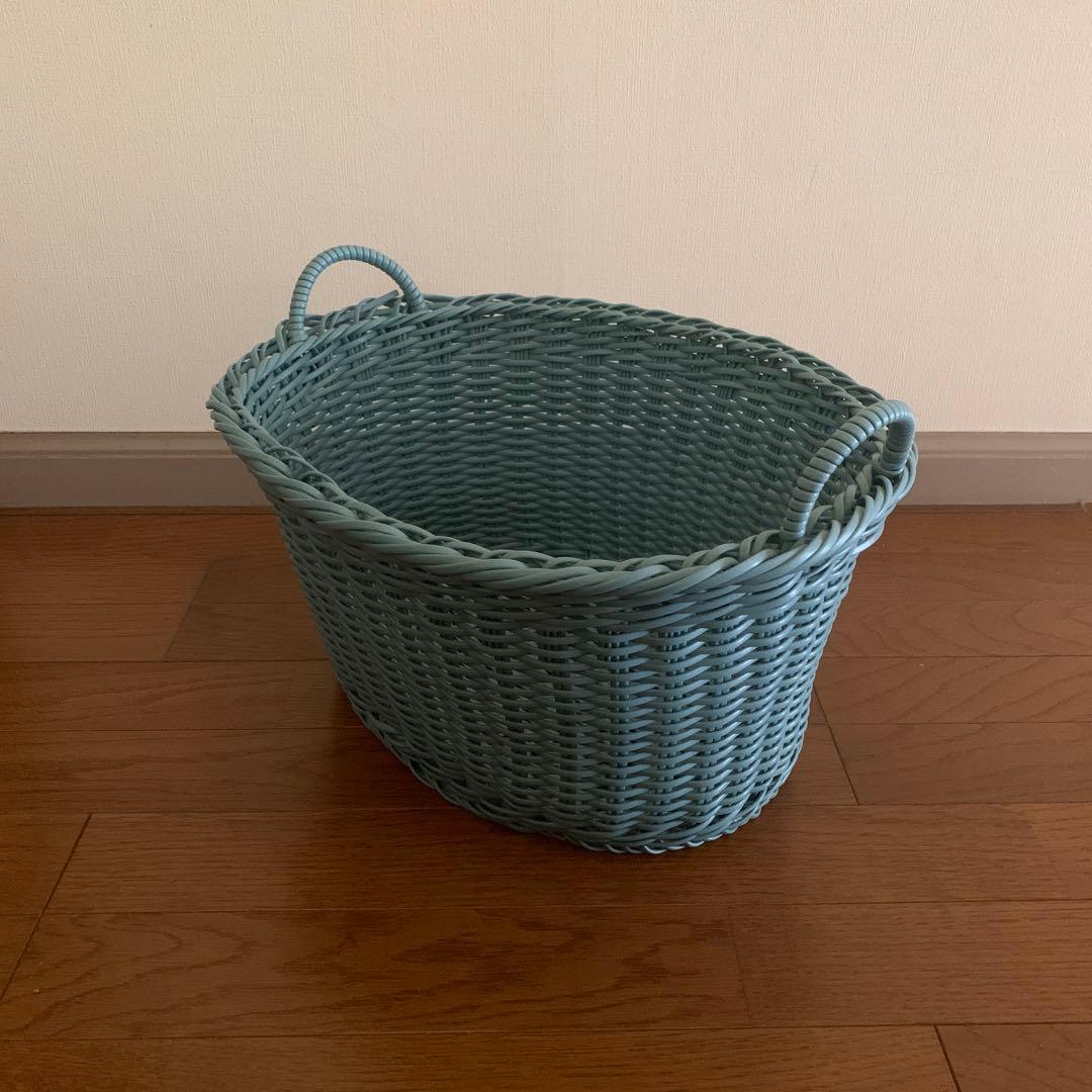 フェリシモ バスケット カゴ 3個セット ブルー