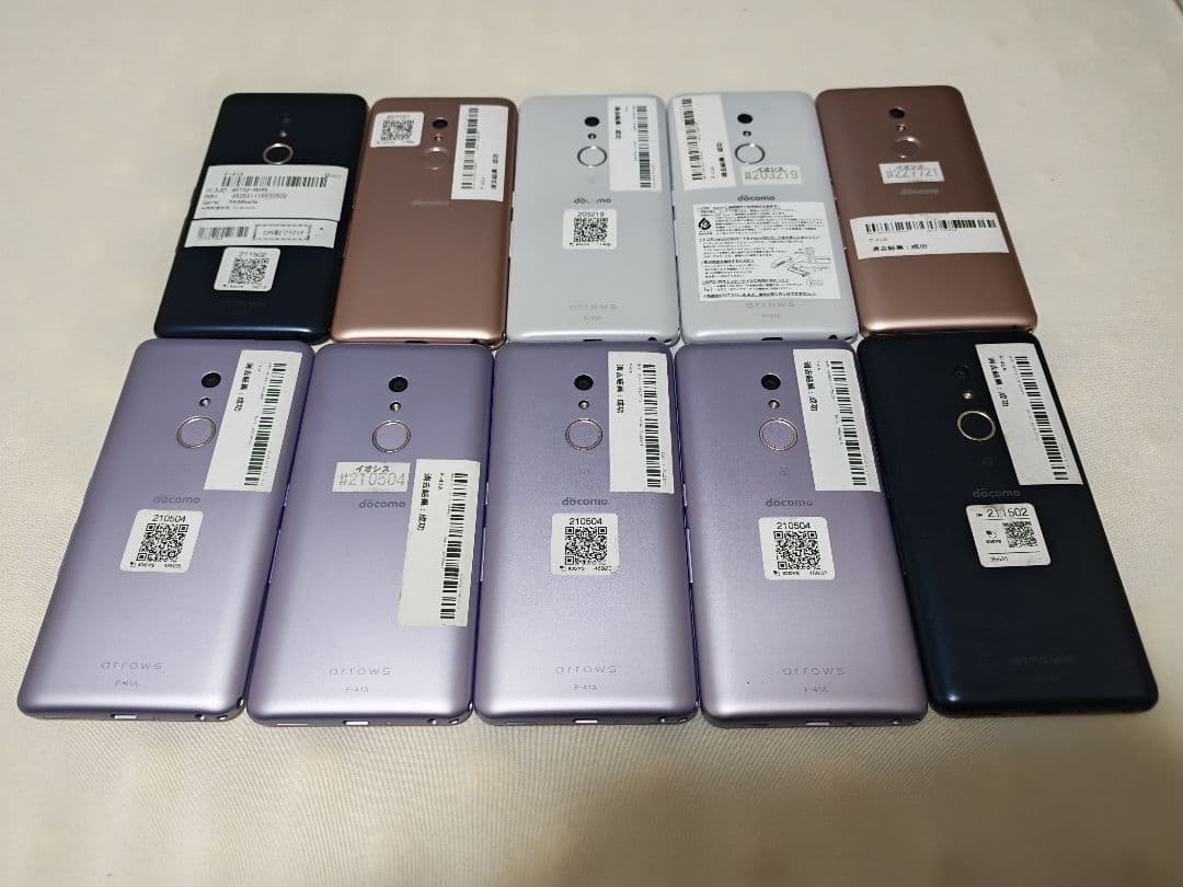 コモdocomoスマートフォン10台セット arrowsBe F-41A