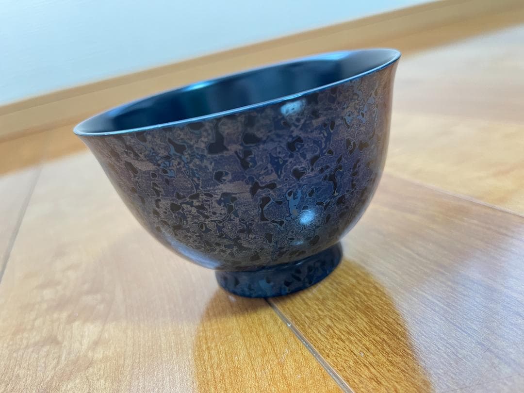 【最終価格】津軽塗 お椀 箱付き ロイヤルブルー 変わり塗り【希少・新品】