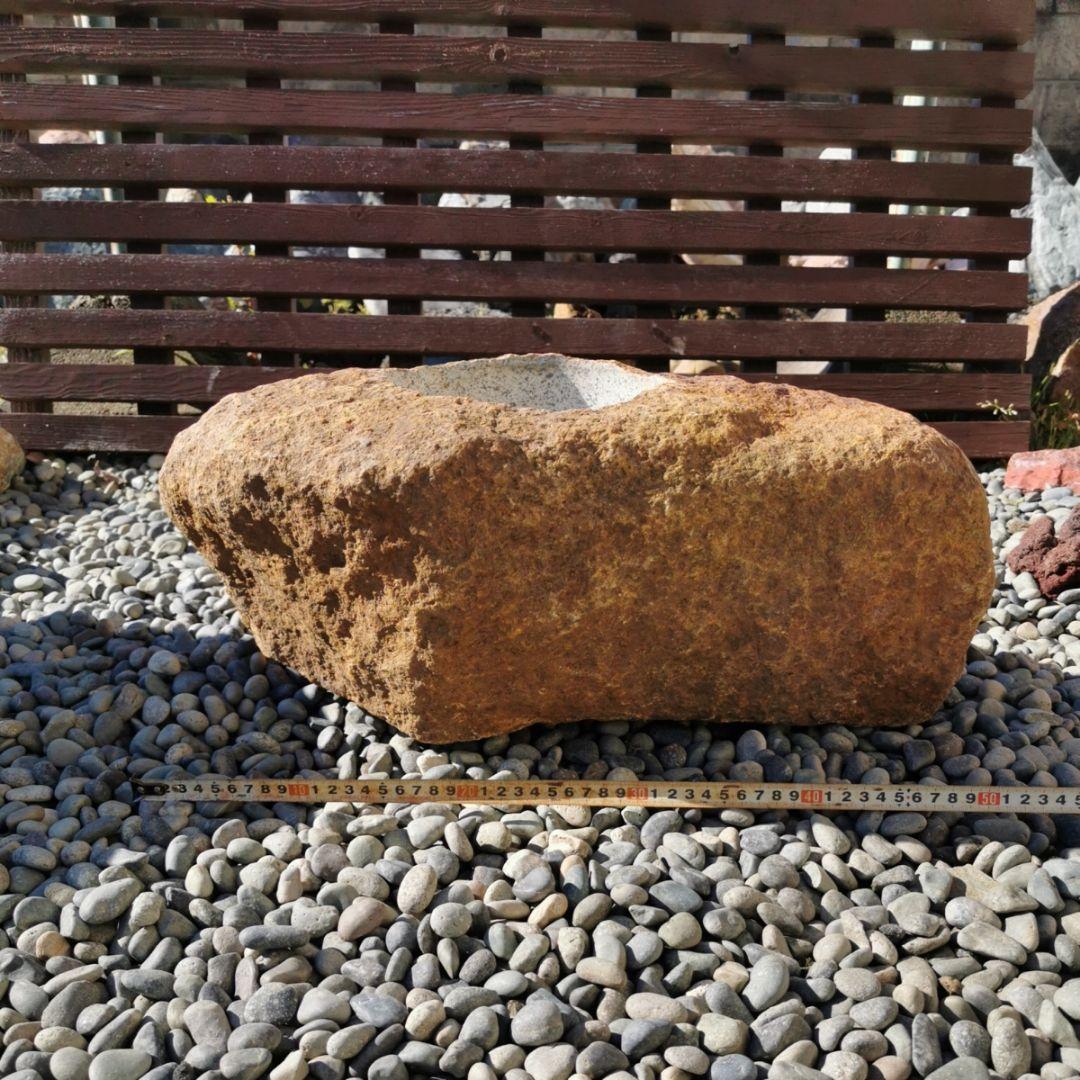 鞍馬石　蹲　48.6キロ　庭石　鑑賞石　石　庭　坪庭　砂利　和