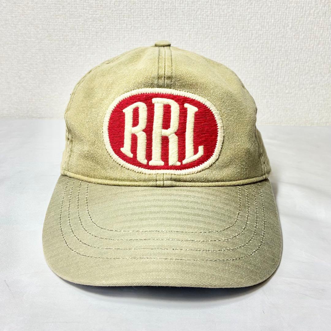 【人気】　RRL ダブルアールエル　オリーブグリーン　キャップ　ロゴワッペン