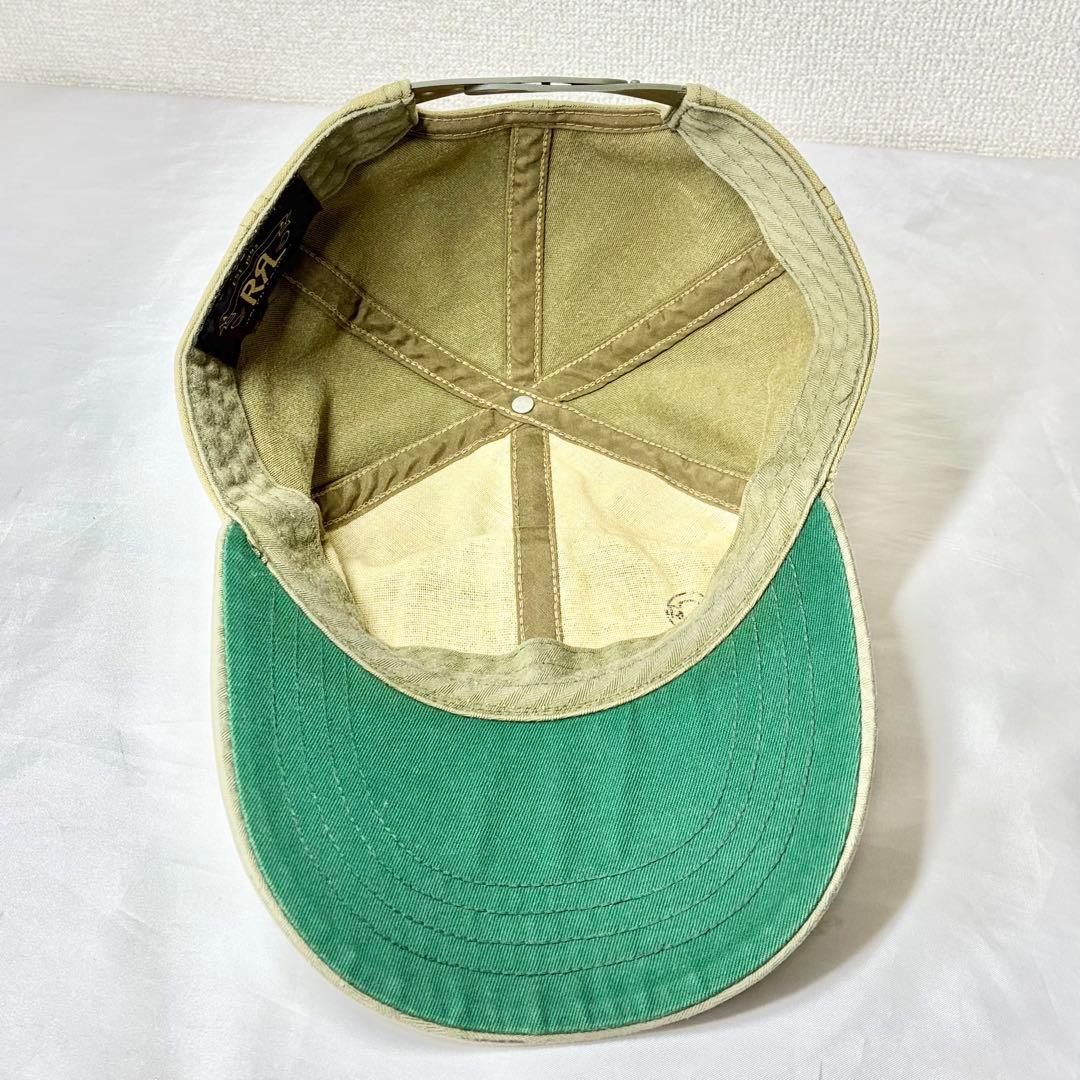 【人気】　RRL ダブルアールエル　オリーブグリーン　キャップ　ロゴワッペン
