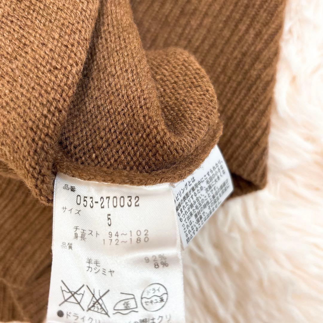 PEARLY GATES カシミヤ混 ブラウン セーター ゴルフ ニット 羊毛