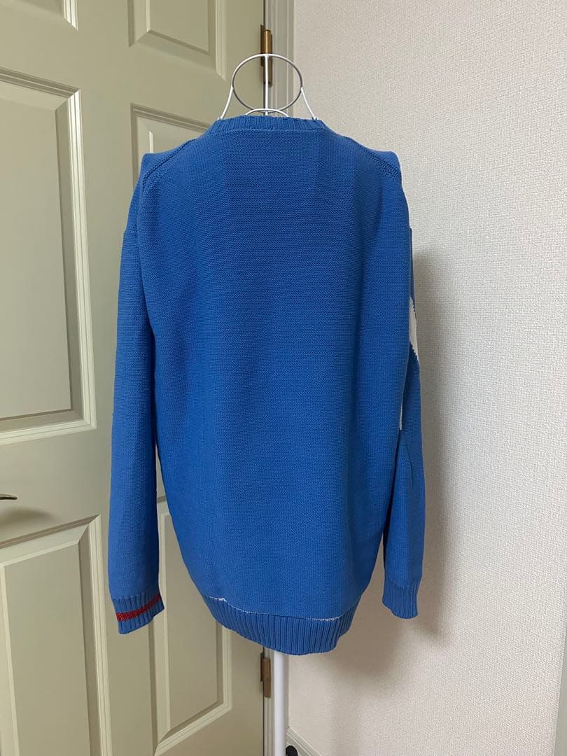 N°21 ヌメロヴェントゥーノ ロゴ サマーニット【青色】