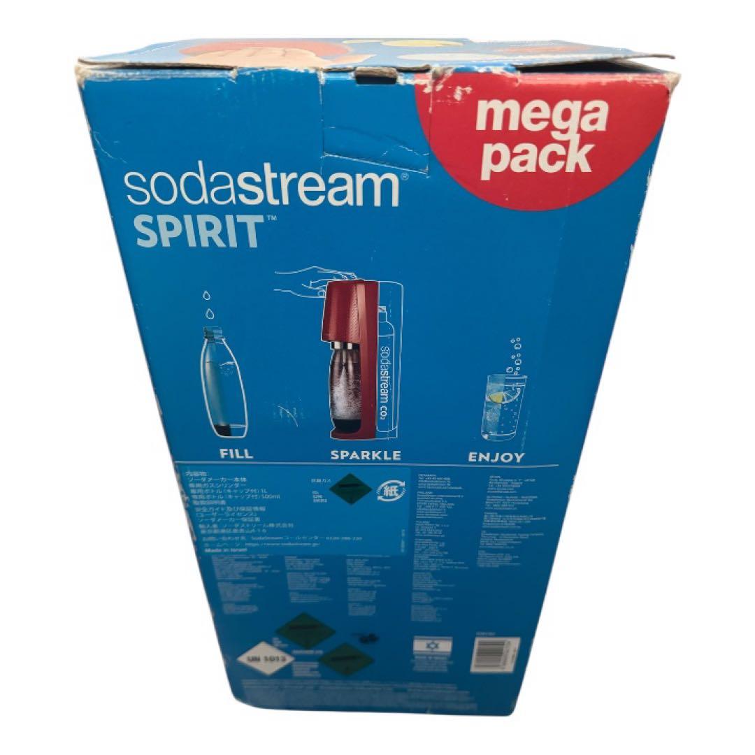 ソーダストリーム スピリット ￼メガパック レッド ホームパーティ炭酸水メーカー
