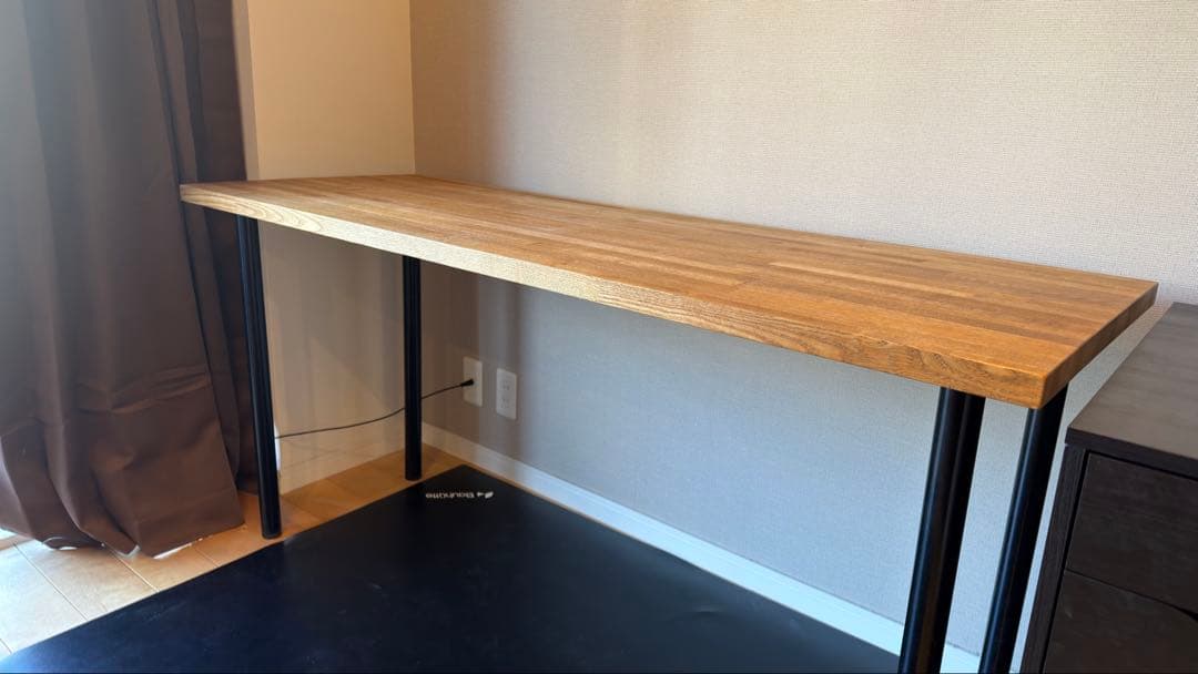 PCデスク/ダイニングカウンター　タモ集成材　天然木デスク