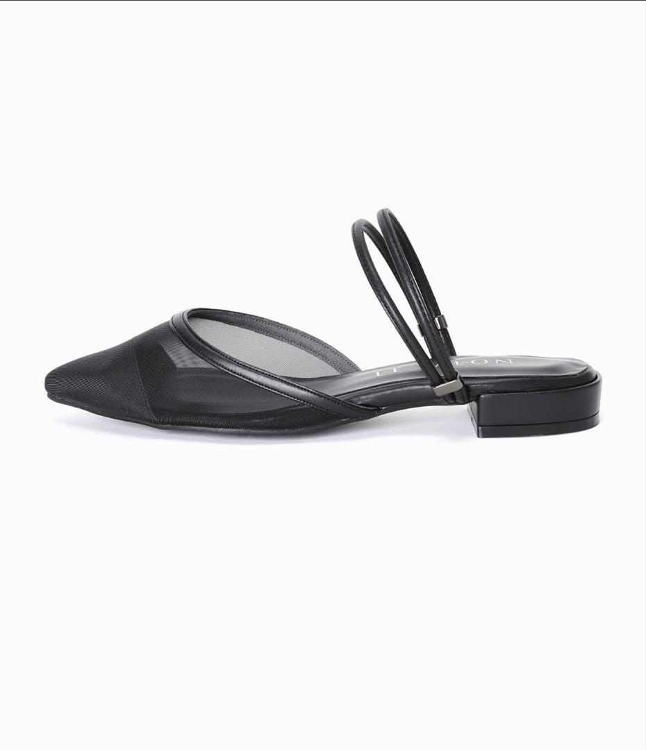 ポインテッド2WAYストラップチュールミュール　le talon