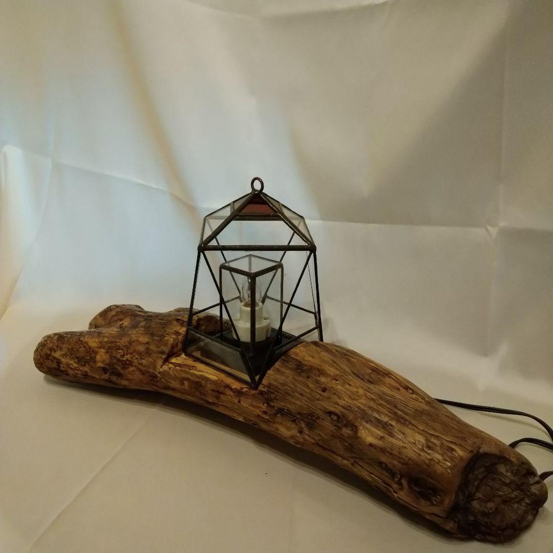 流木ガーデンライト　ハンドメイド　防水仕様