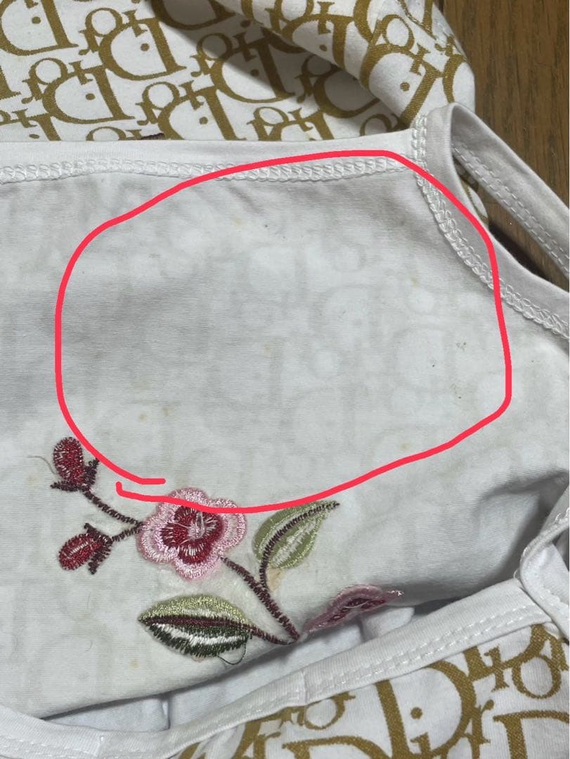 Christian Dior 花柄刺繍キャミソール サイズM レディース