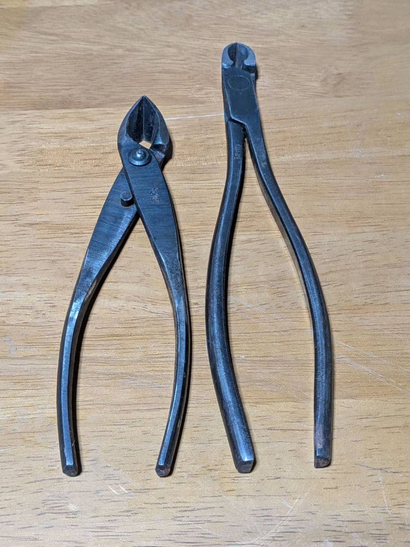 【希少銘】盆栽道具 兼進 利園 三吉 又枝切り 2点 植木鋏 古道具