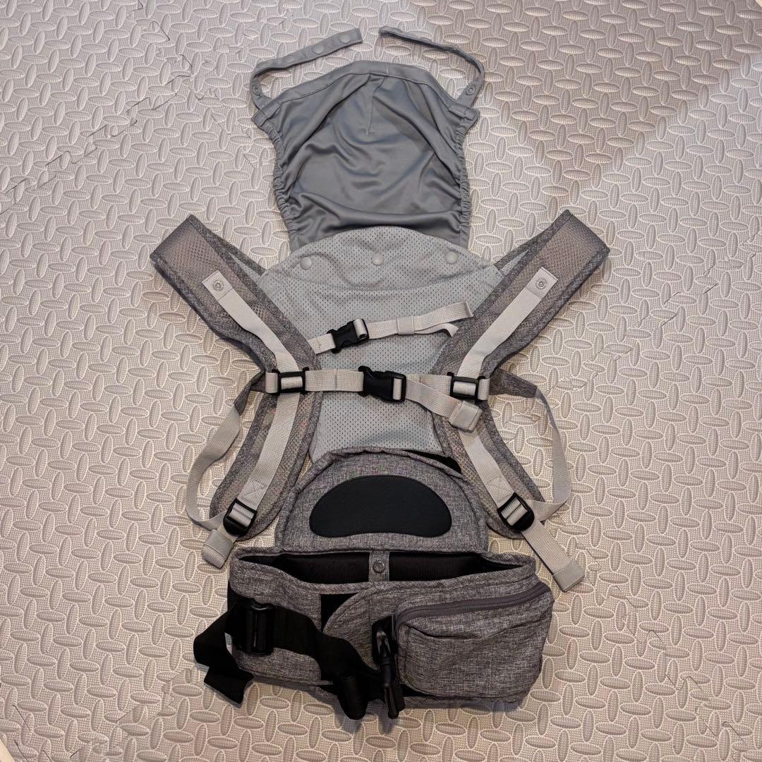 ナップナップ トラン メランジクレーエア 抱っこ紐 ヒップシート 箱、説明書あり