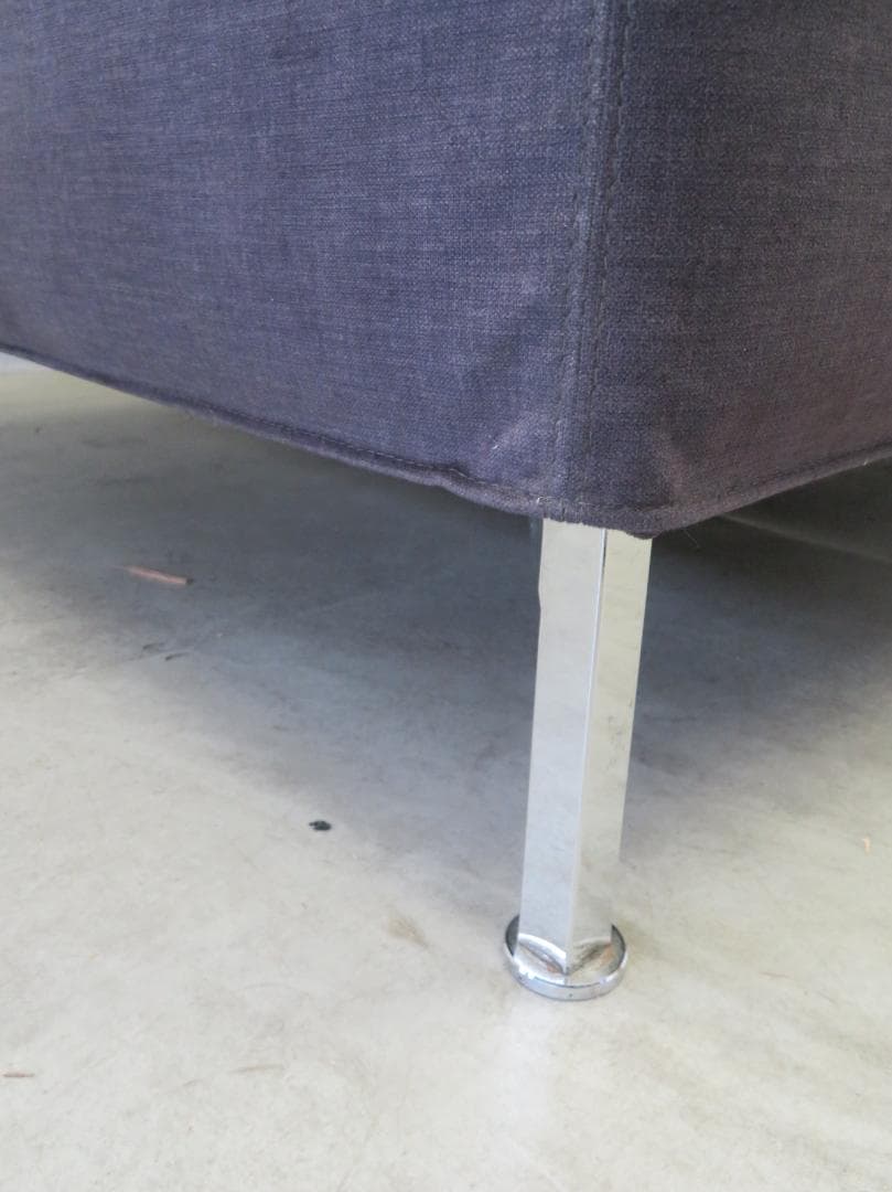 美品■カッシーナ■BOX2人掛けワイドソファ■名作■フェザー■ナス紺■69.6万