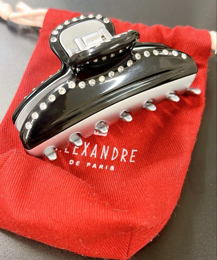 ALEXANDRE DE PARIS ヘアクリップ M ヴァンドーム　黒