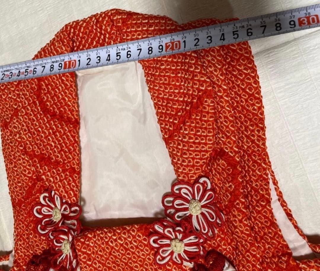 超豪華　七五三着物フルセット　着物被布長襦袢半襟付総絞り染め分け金糸3歳着物