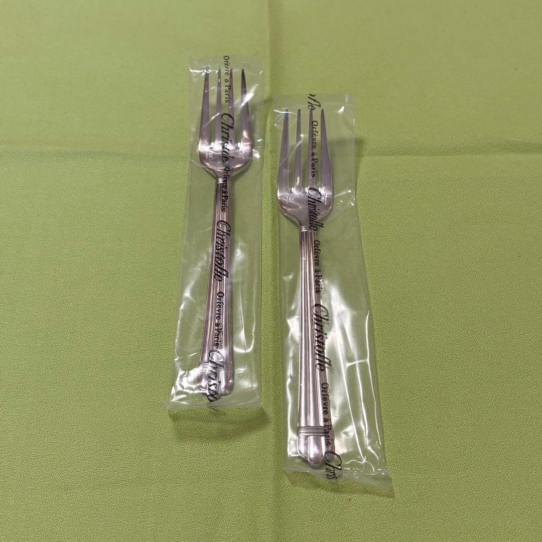 サラダフォーク 2本 christofle クリストフル アリア 未開封