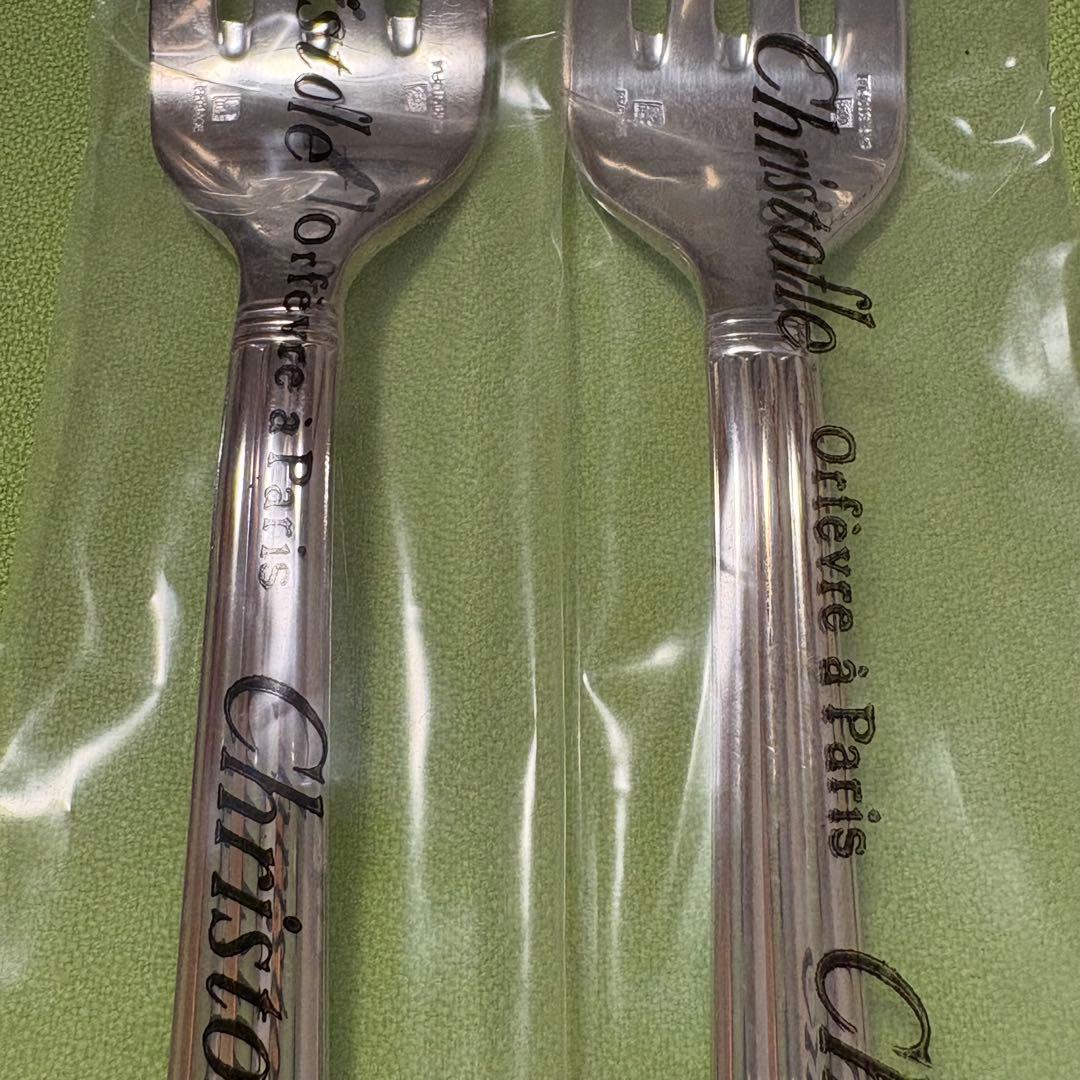 サラダフォーク 2本 christofle クリストフル アリア 未開封