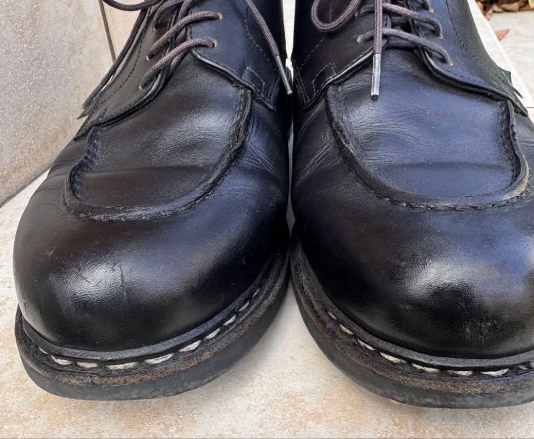 PARABOOT パラブーツUチップ 外羽根 黒 フランス製　ドレスシューズ　黒