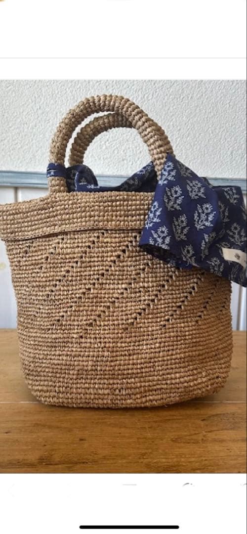 メゾンドソイル　ラフィアバッグ