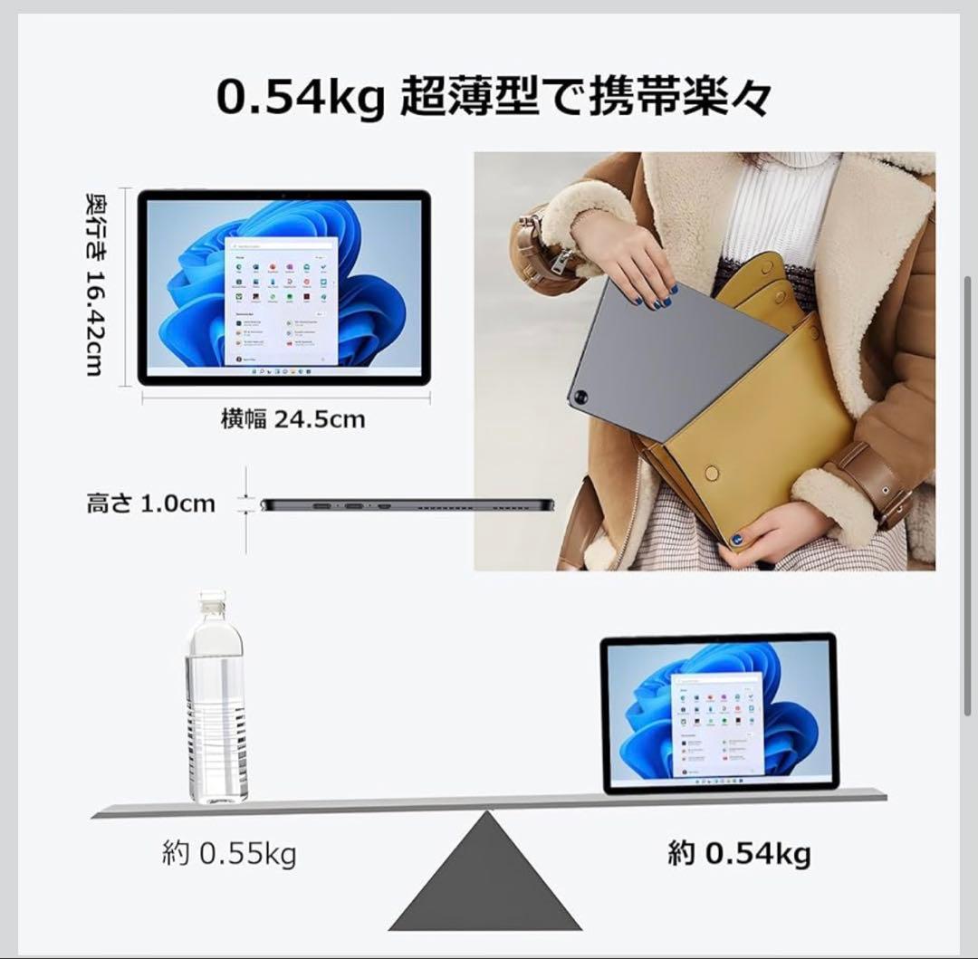 10.1型 2in1 WindowsタブレットPC／12GB／256GB SSD