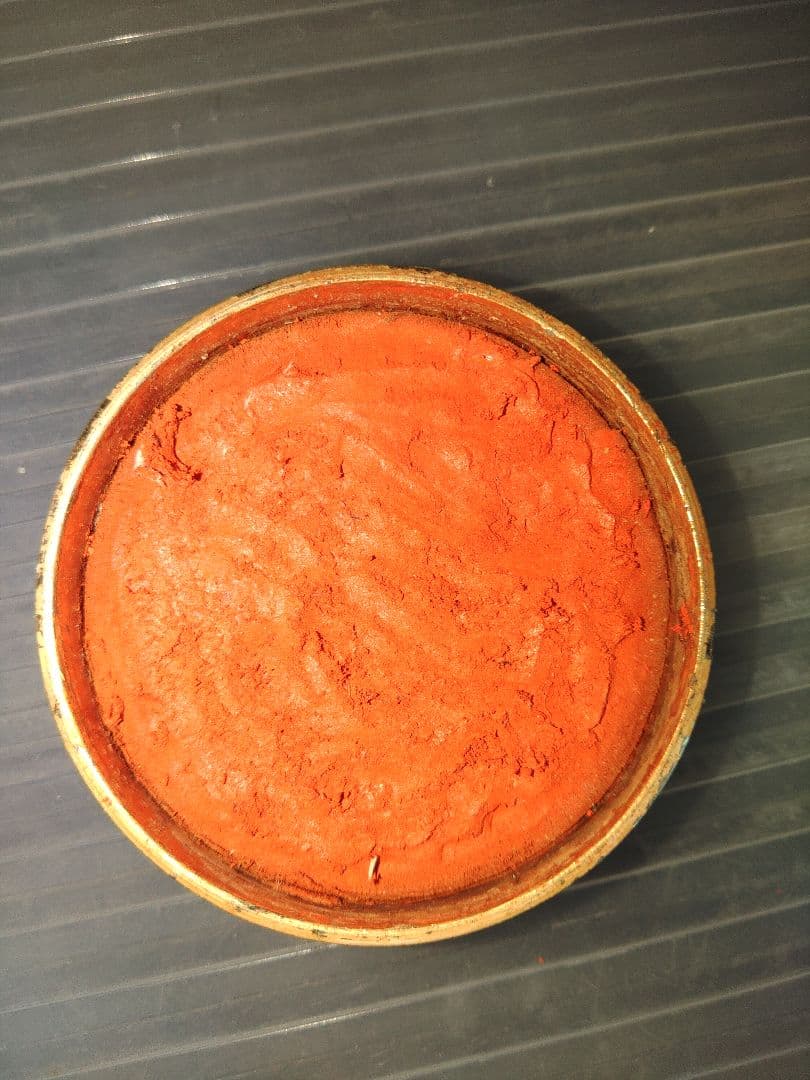 朱肉　菊紋　アンティーク　レトロ