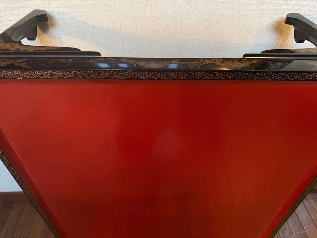 巨匠作品　豪華うるし塗？芸術美術　骨董　アンティーク　金？　うるし？座卓テーブル