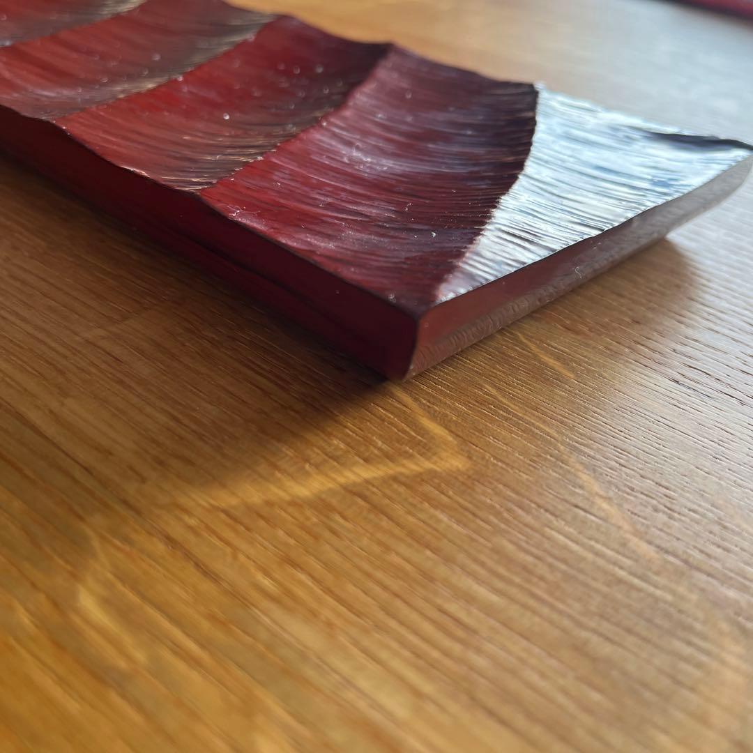 木工作家　山本美文　漆　器　波