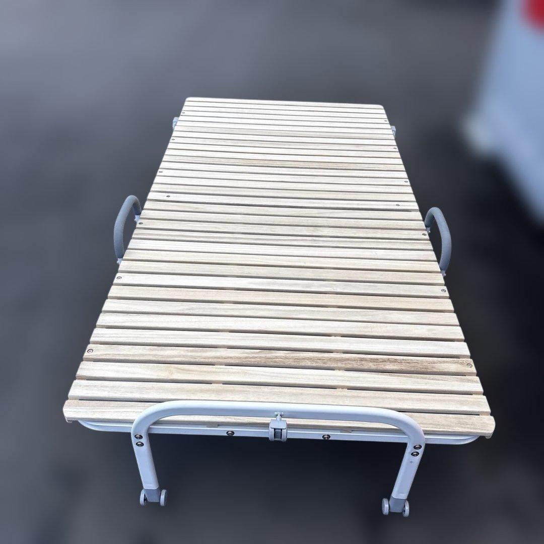 折りたたみベッド/シングルサイズ/木製/マットレス