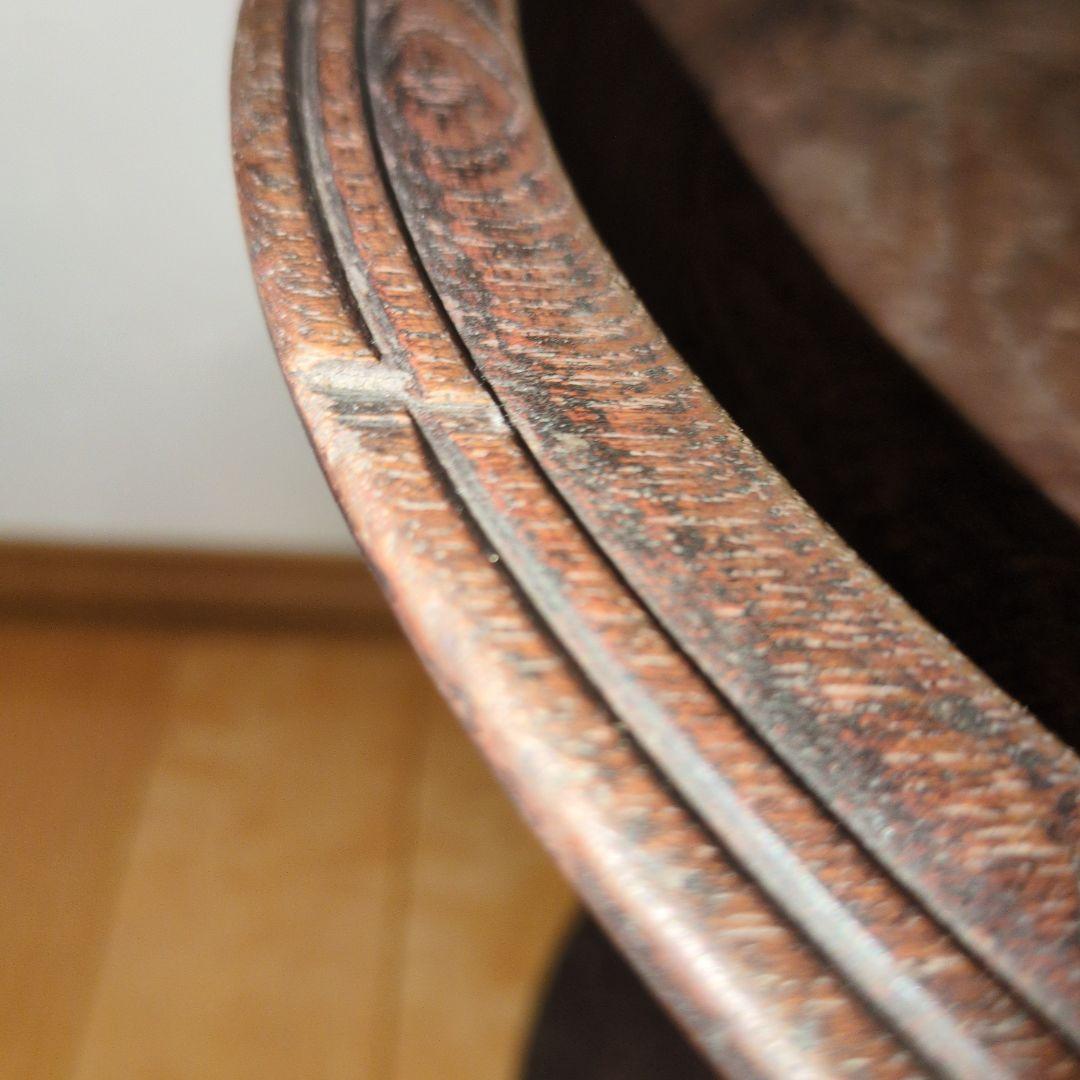 アンティーク木製コンポート皿 ウッドコンポート