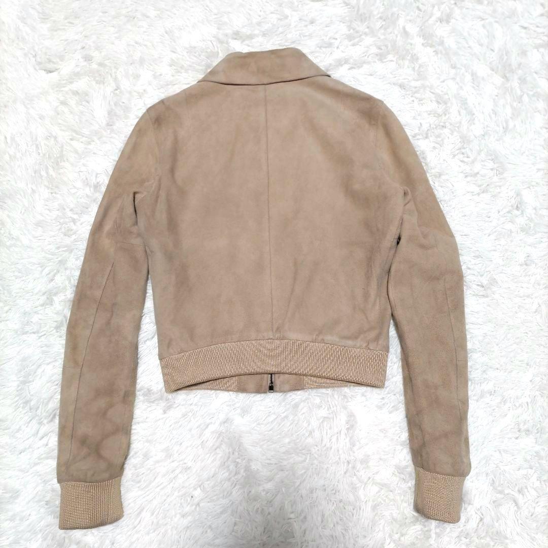 希少 DOLCE＆GABBANA定価30万羊革レザージャケットシルク混36S