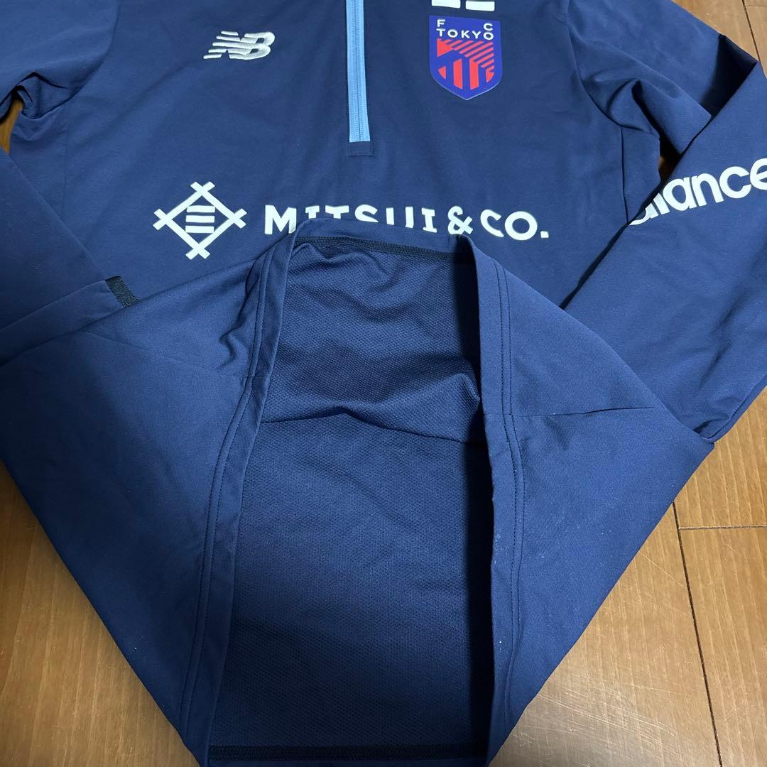 【L】FC東京 ハーフジップトップ ネイビー トレーニングウェア ニューバランス