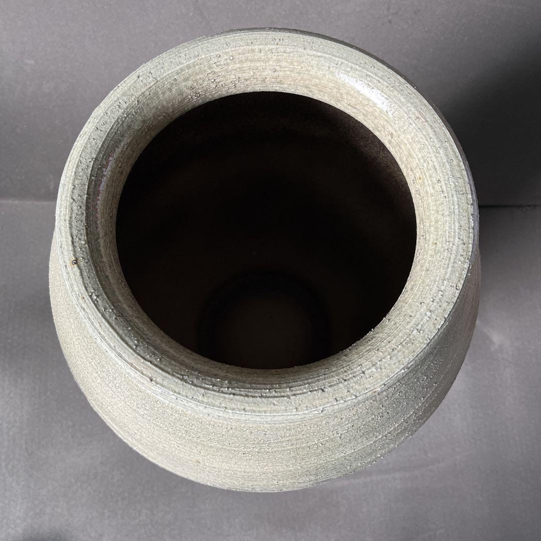 信楽焼傘立て  緑釉壺型 高さ５３cm