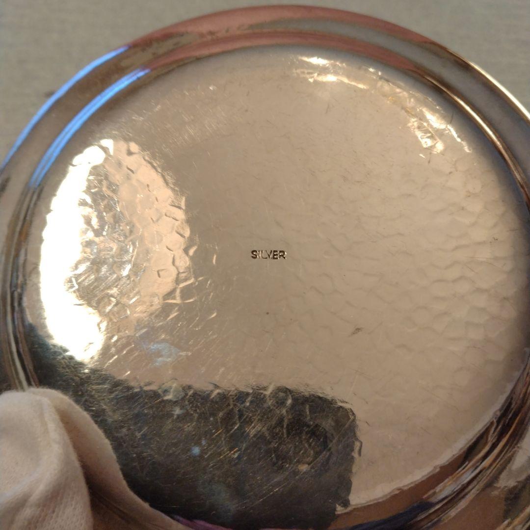 訳あり特価　槌目純銀小皿　53.6g
