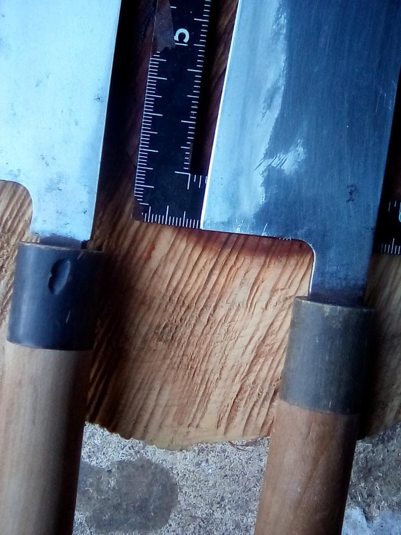 中古包丁　杉本、薄刃、水牛柄　信州屋、菜切り