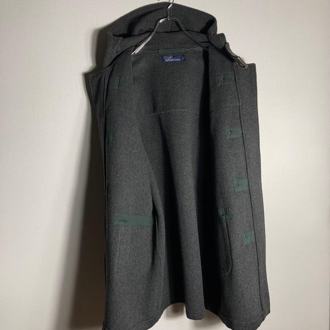 【90s USA製】RALPH LAUREN ダッフルコート ウール グレー.