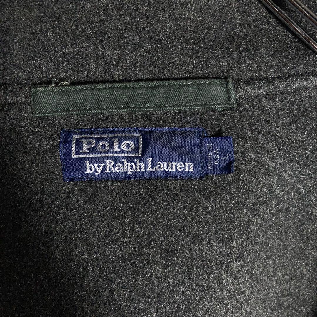 【90s USA製】RALPH LAUREN ダッフルコート ウール グレー.