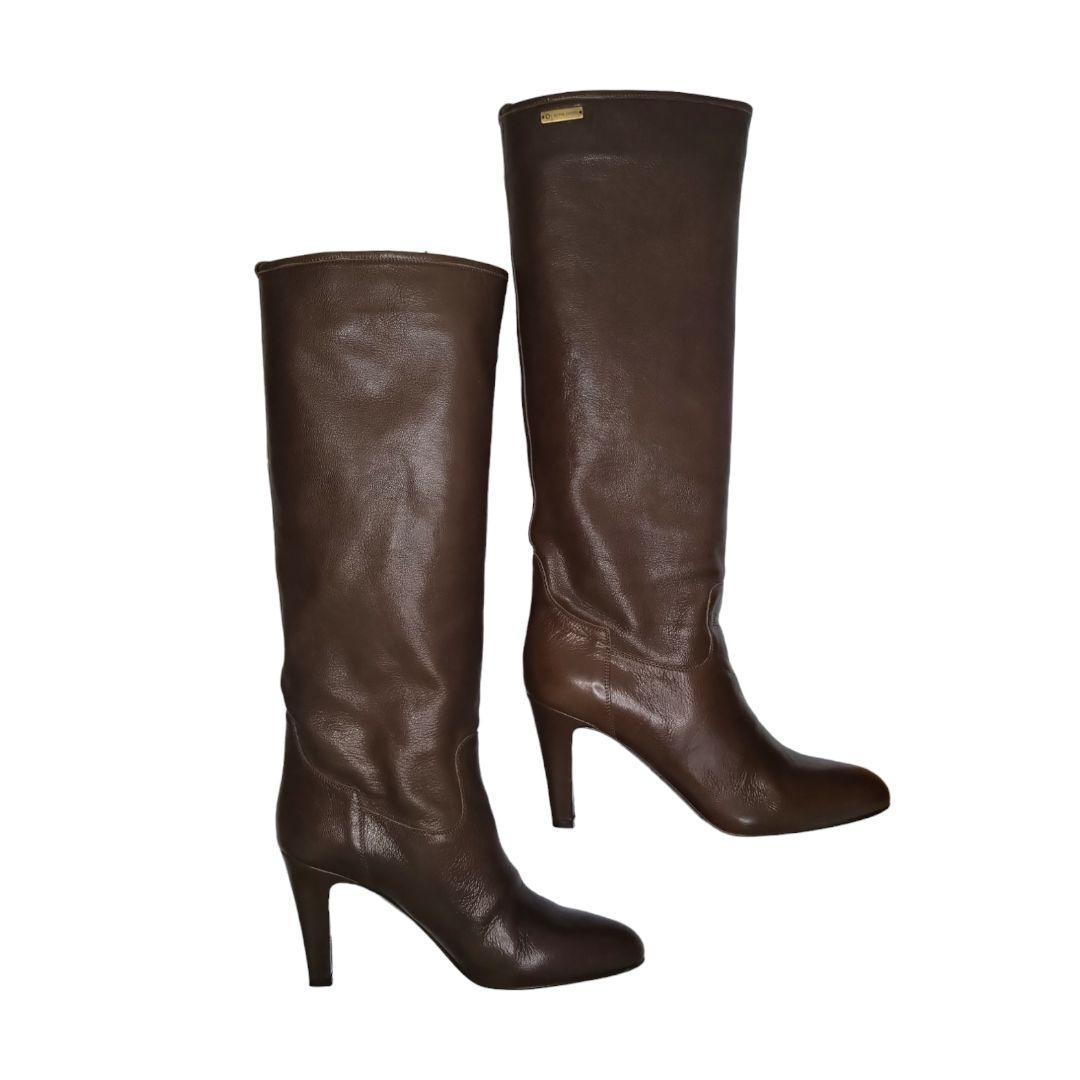 人気☆ L'AUTRE CHOSE ロングブーツ 本革 茶 38 モデルサイズ