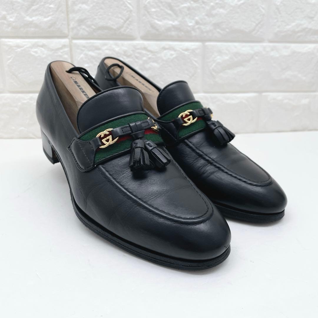 GUCCI シェリーライン インターロッキング ローファー タッセル 38サイズ