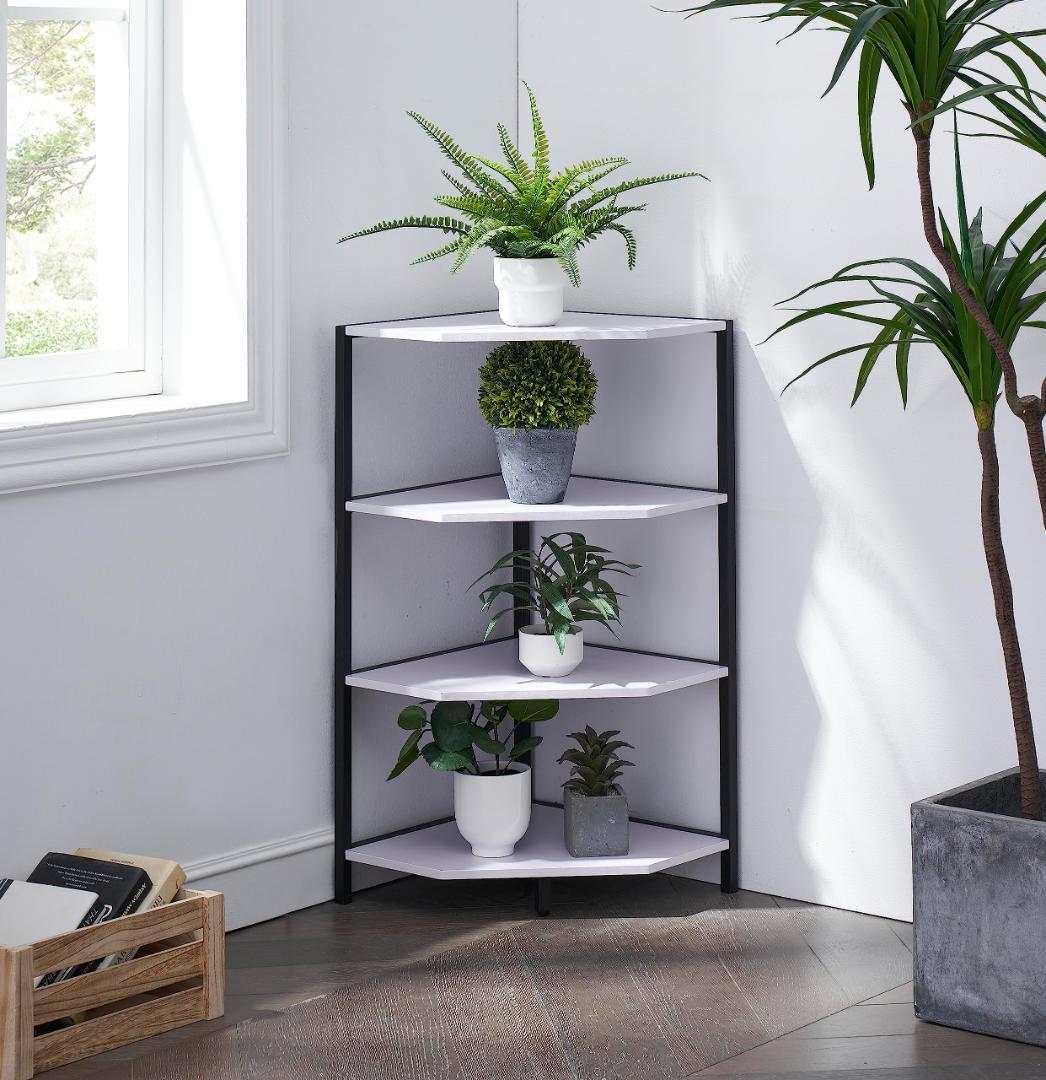 コーナーシェルフ ホワイト オープンシェルフ