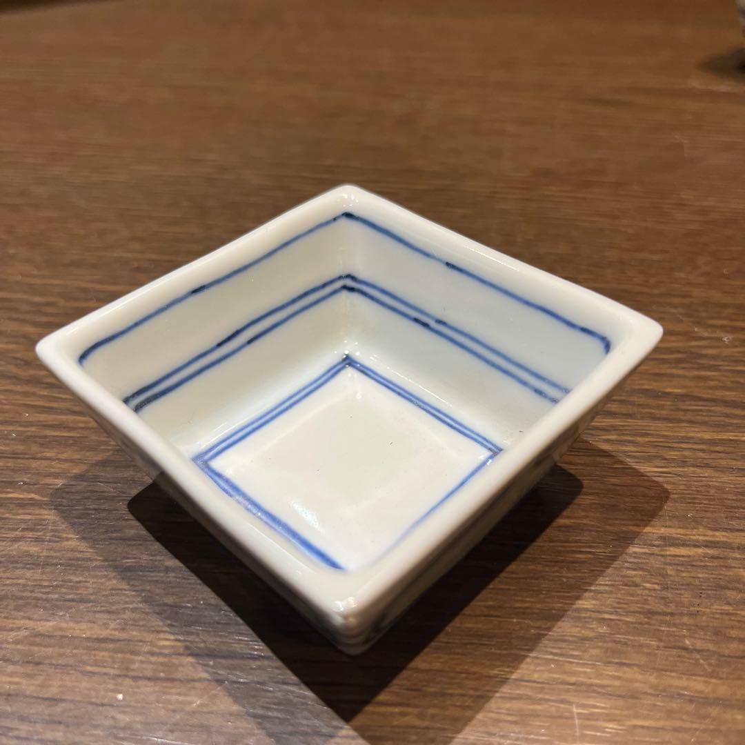 染付ひも絵角珍味入れ10客