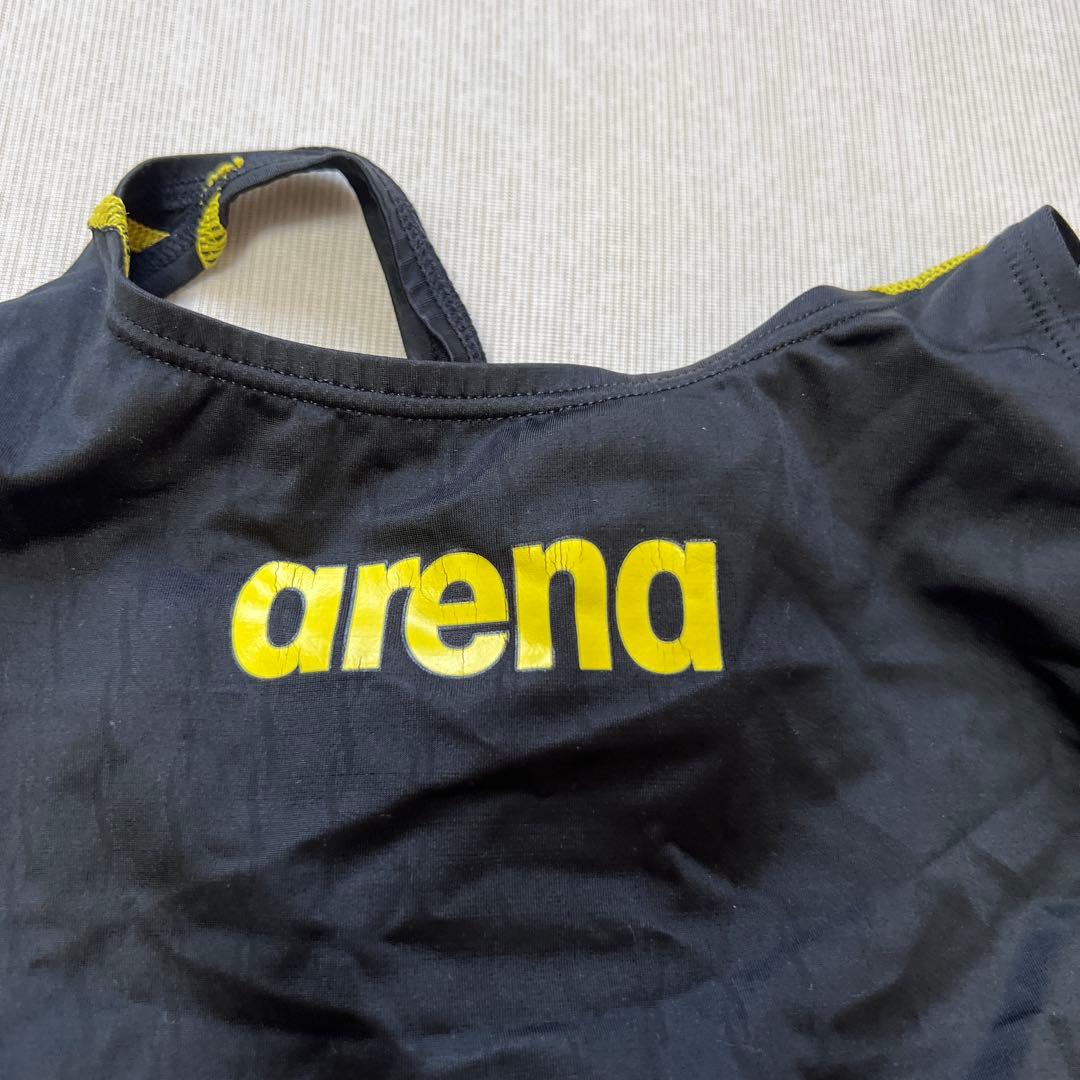 arena スポーツ用水着 黒/黄 ハイカット