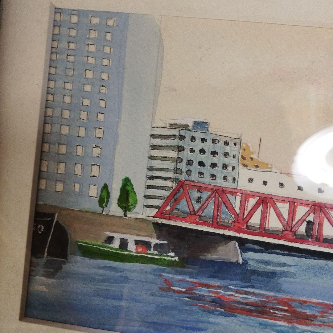 絵画、横浜風景。