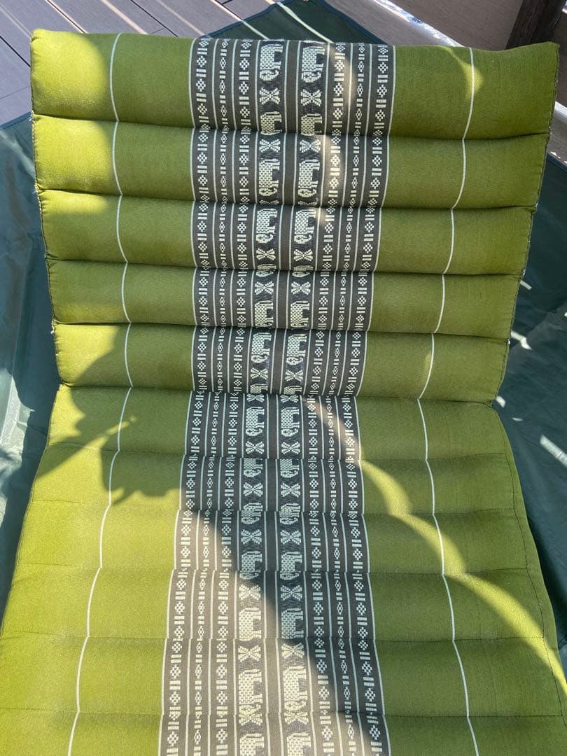 【ナナマフタページ】タイ　三角枕　お昼寝枕　ブルー・グリーン系