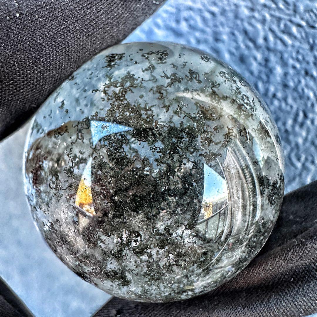 爆アレ❗️レインボー☆ガーデンクォーツ インクォーツ庭園水晶 丸玉 水晶A1323