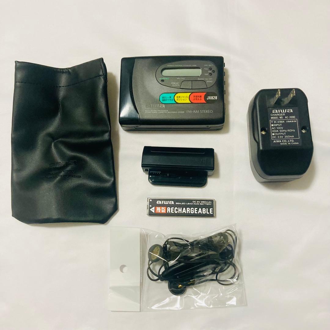 [未使用品]aiwa HS-JX828ステレオラジオカセットレコーダービンテージ