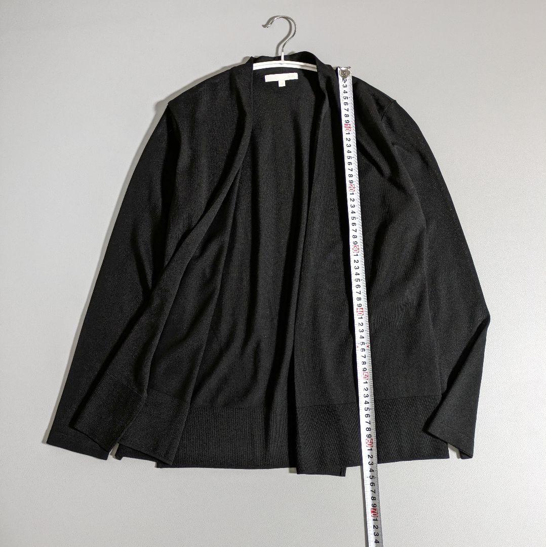 自由区／25SS 洗える UVカット ファンクショナルカーディガン ブラック 黒