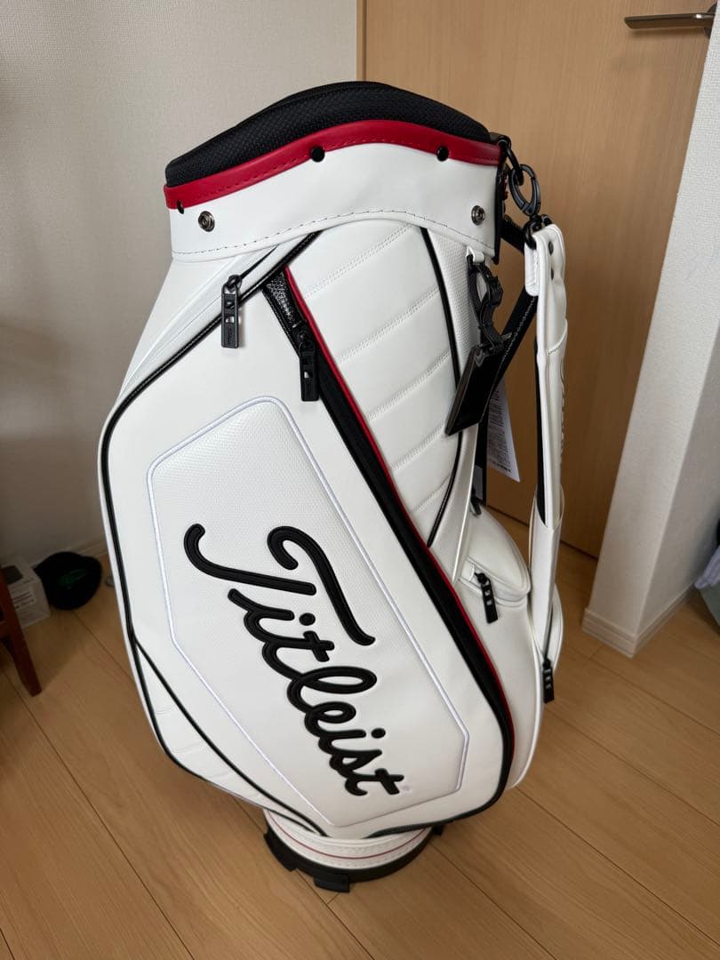Titleist ゴルフバッグ ホワイト×レッド